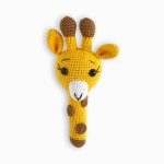 birlik1952 amigurumi çıngırak diş kaşıyıcı emzik askısı oyuncak baby cotton toys rattle teat hanger giraffe zürafa