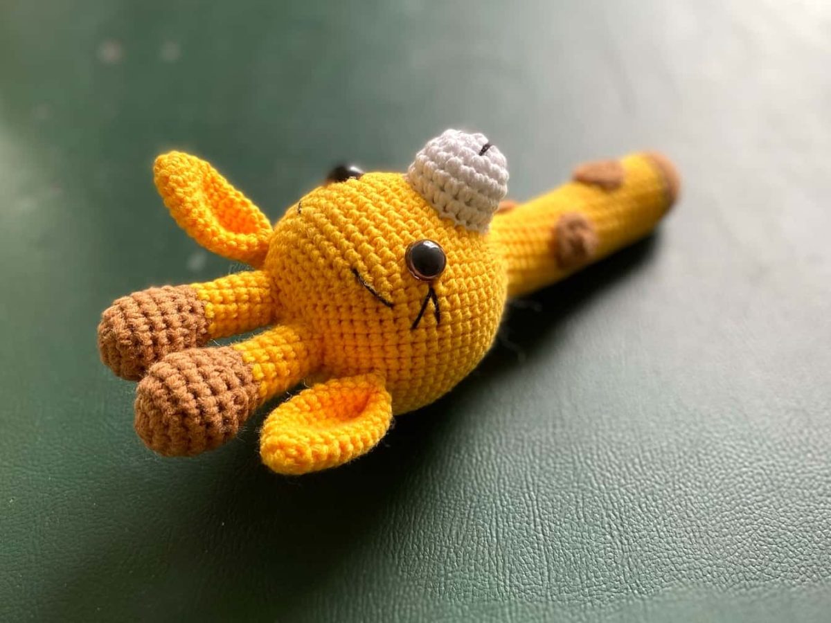 birlik1952 amigurumi çıngırak diş kaşıyıcı emzik askısı oyuncak baby cotton toys rattle teat hanger giraffe zürafa