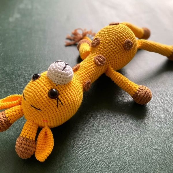 birlik1952 amigurumi çıngırak diş kaşıyıcı emzik askısı oyuncak baby cotton toys rattle teat hanger giraffe zürafa