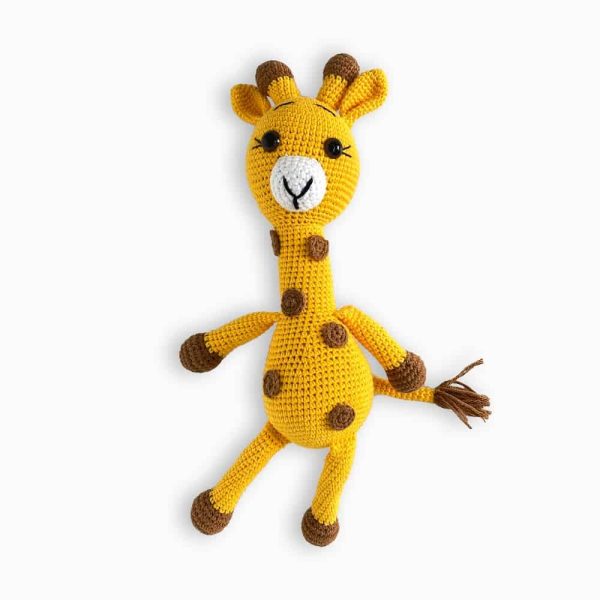 birlik1952 amigurumi çıngırak diş kaşıyıcı emzik askısı oyuncak baby cotton toys rattle teat hanger giraffe zürafa