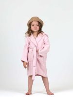 birlik1952 ipliq crinkle krinkle 4 kat multi double muslin müslin bathrobe bebek çocuk bornoz pembe pink
