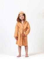 birlik1952 ipliq muslin müslin bathrobe bebek çocuk bornoz hardal yellow