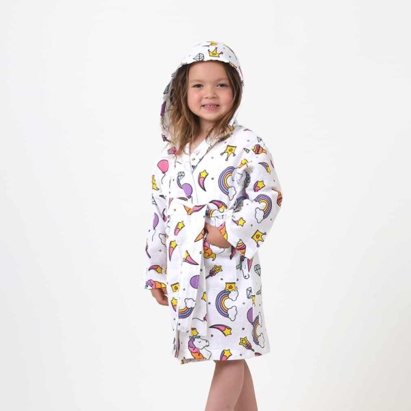 birlik1952 ipliq muslin müslin bathrobe bebek çocuk bornoz unicorn big