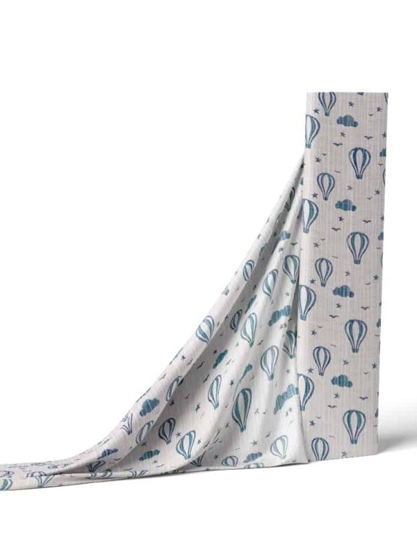 birlik1952 jakarlı dokuma çift taraflı desenli multi 4 kat double muslin müslin crinkle krinkle kumaş fabric baloon mavi blue