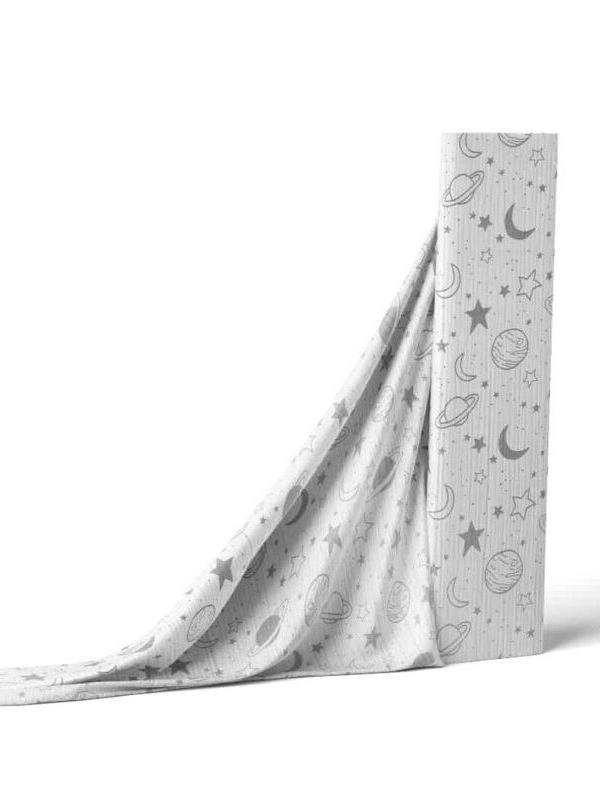 birlik1952 jakarlı dokuma çift taraflı desenli multi 4 kat double muslin müslin crinkle krinkle kumaş fabric planet uzay gri grey anthracite antrasit