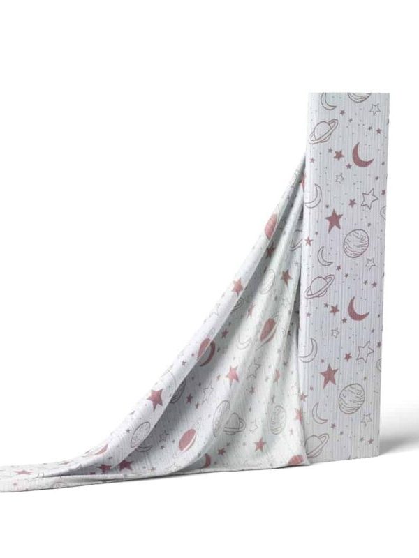 birlik1952 jakarlı dokuma çift taraflı desenli multi 4 kat double muslin müslin crinkle krinkle kumaş fabric planet pink pembe