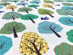 birlik1952 duck kumaş panama keteni zefir fabric masa örtüsü döşemelik kırlent kumaşı fil kulağı rengarenk ağaçlar tree