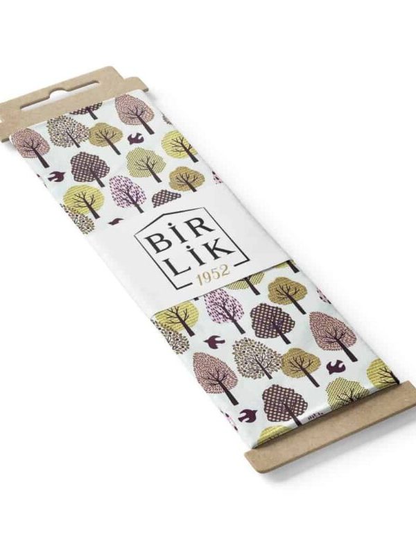 birlik1952 duck kumaş panama keteni zefir fabric masa örtüsü döşemelik kırlent kumaşı fil kulağı rengarenk ağaçlar tree pembe