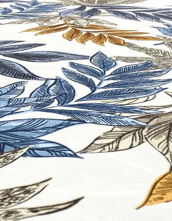 birlik1952 duck kumaş panama keteni zefir fabric masa örtüsü döşemelik kırlent kumaşı fil kulağı rengarenk ağaçlar tree söğüt mavi