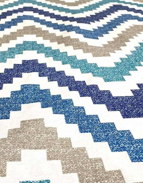 birlik1952 duck kumaş panama keteni zefir fabric masa örtüsü döşemelik kırlent kumaşı zigzag tırtık mavi