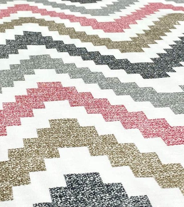 birlik1952 duck kumaş panama keteni zefir fabric masa örtüsü döşemelik kırlent kumaşı zigzag tırtık pembe pink