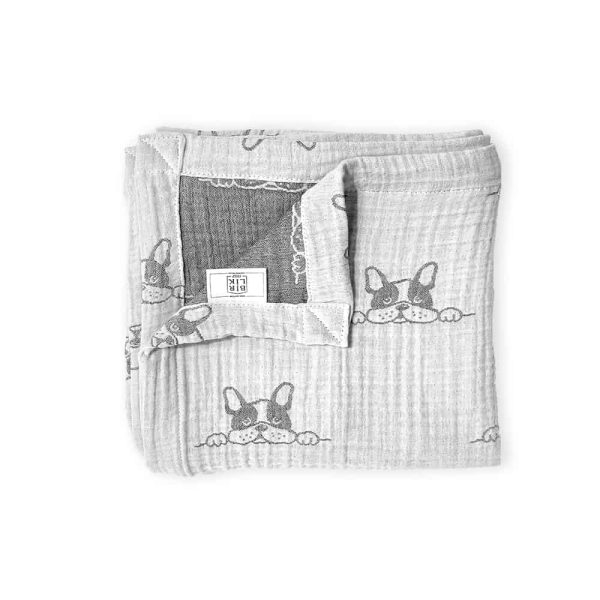 birlik1952 jakarlı 3 kat müslin three layer jaquard swaddle blanket baby crinkle krinkle muslin fabric cotton bulldog bw