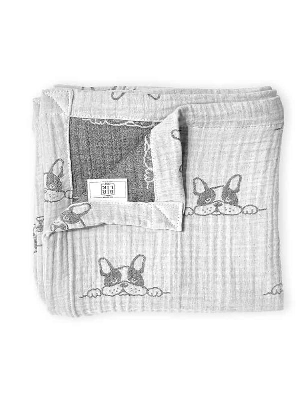 birlik1952 jakarlı 3 kat müslin three layer jaquard swaddle blanket baby crinkle krinkle muslin fabric cotton bulldog bw