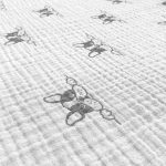 birlik1952 jakarlı 3 kat müslin three layer jaquard swaddle blanket baby crinkle krinkle muslin fabric cotton bulldog bw