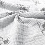 birlik1952 jakarlı 3 kat müslin three layer jaquard swaddle blanket baby crinkle krinkle muslin fabric cotton bulldog bw