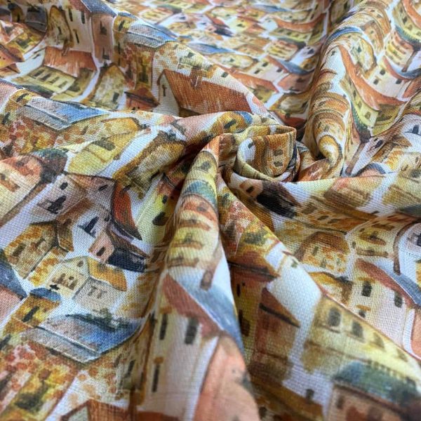 birlik1952 müslin digital print dijital baskı kumaş fabric battaniyesi swaddle blanket ancient city