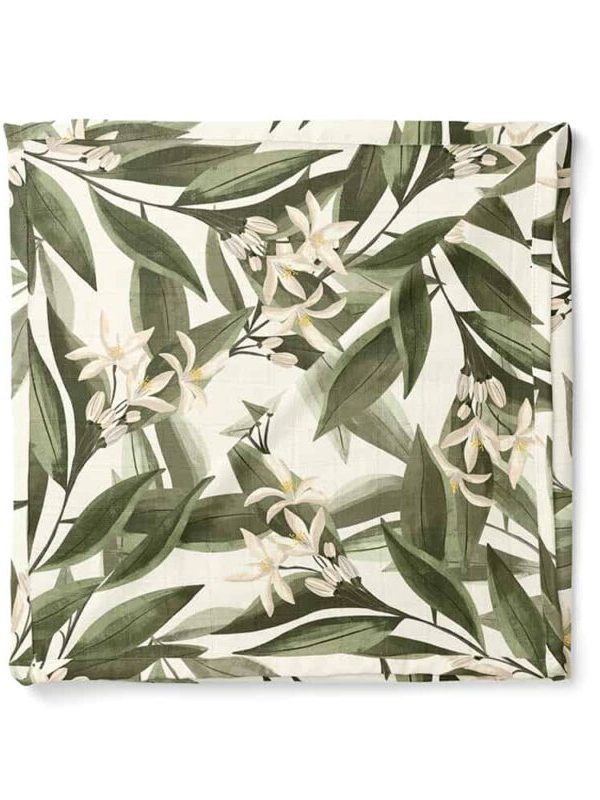 birlik1952 müslin digital print dijital baskı kumaş fabric battaniyesi swaddle blanket citrus flower bloosom limon çiceği lemon