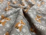birlik1952 müslin digital print dijital baskı kumaş fabric battaniyesi swaddle blanket fuchs fox tilki nakış emrodiery art