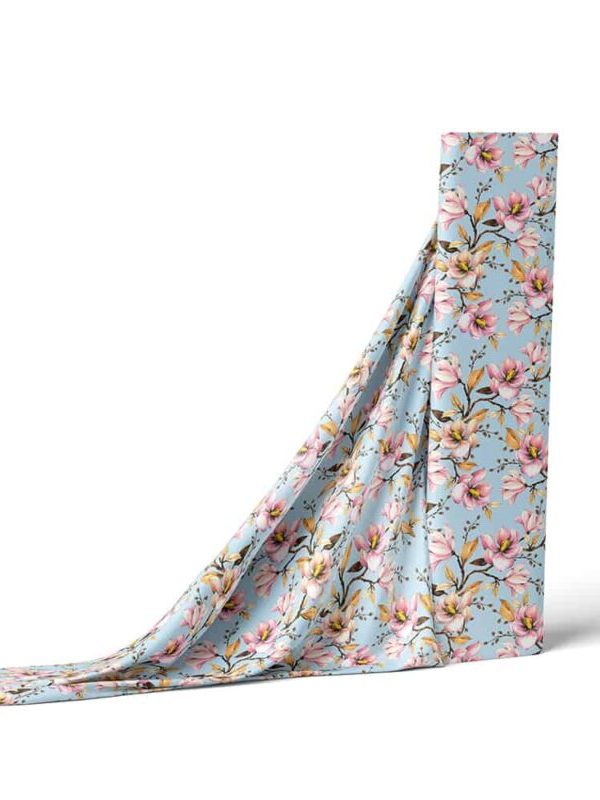 birlik1952 müslin digital print dijital baskı kumaş fabric battaniyesi swaddle blanket magnolia manolya