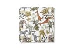 birlik1952 müslin digital print dijital baskı kumaş fabric battaniyesi swaddle blanket tropikal orman forest animals