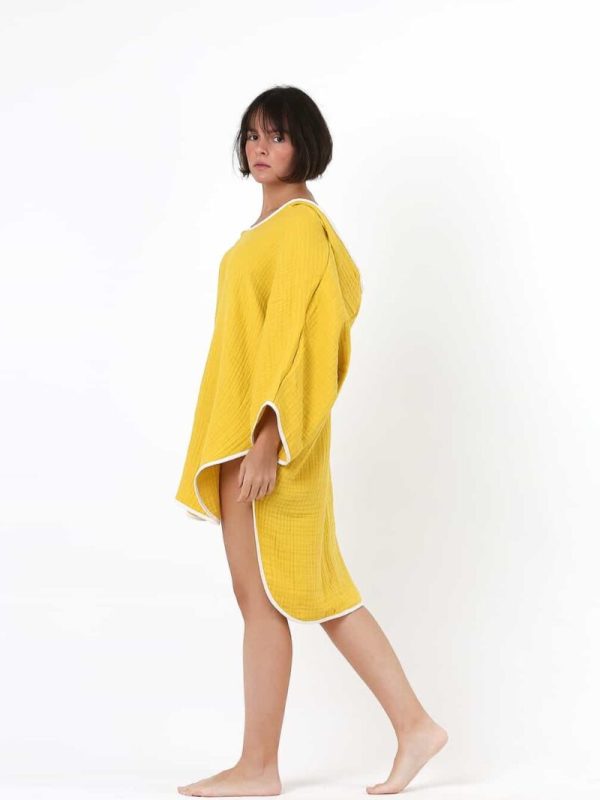 birlik1952 4 layer kat gauze crinkle krinkle 3 kat layer gauze 4 multi double muslin müslin pancho bathrobe turkish whosale panço bornoz pink hardal mustard sarı yellow