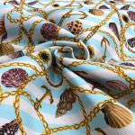 Birlik1952 Dijital Baskı Kumaş Zincir Marin - Görsel 2