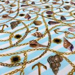 Birlik1952 Dijital Baskı Kumaş Zincir Marin - Görsel 3