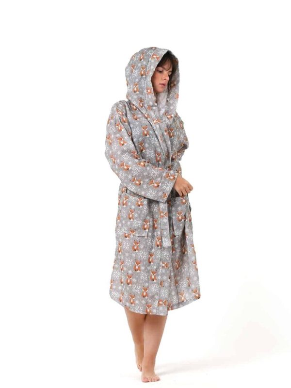 birlik1952 dijital print müslin fabric kimono bathrobe bornoz digital baskı desenli banyo whosale turkish company toptan tekstil textile bridemaid etamin tilki fox fuchs