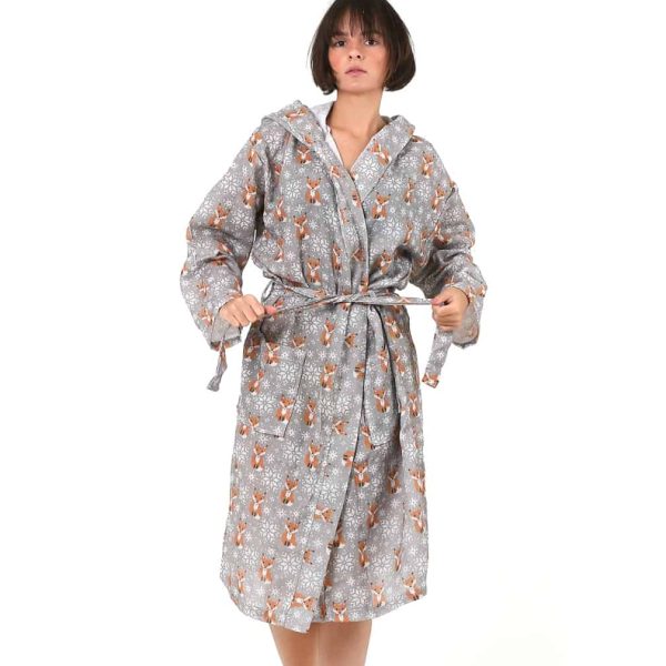 birlik1952 dijital print müslin fabric kimono bathrobe bornoz digital baskı desenli banyo whosale turkish company toptan tekstil textile bridemaid etamin tilki fox fuchs