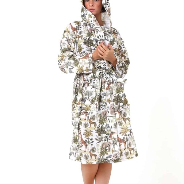 birlik1952 dijital print müslin fabric kimono bathrobe bornoz muslin digital baskı desenli banyo whosale turkish company toptan tekstil textile bridemaid orman hayvanları