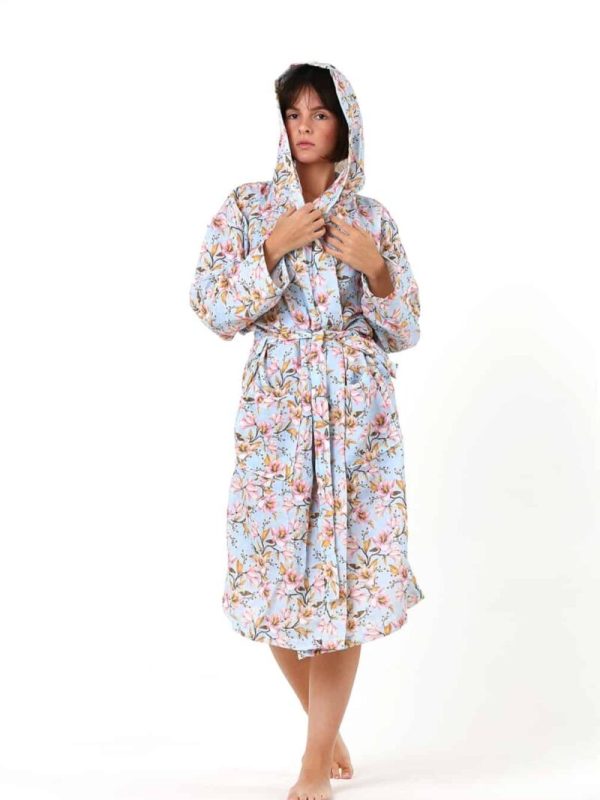 birlik1952 dijital print müslin fabric kimono bathrobe bornoz digital baskı desenli banyo whosale turkish company toptan tekstil textile bridemaid etamin manolya magnolia blossom çiçek
