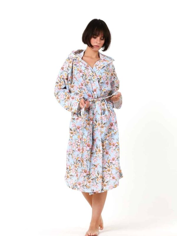 birlik1952 dijital print müslin fabric kimono bathrobe bornoz digital baskı desenli banyo whosale turkish company toptan tekstil textile bridemaid etamin manolya magnolia blossom çiçek
