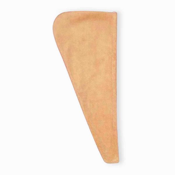 birlik1952 head towel baş havlu kafa düğmeli saç kurulama havlusu toprak kahverengi