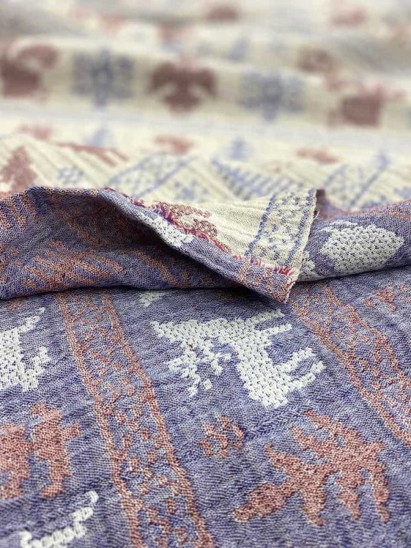 birlik1952 jakarlı 3 kat müslin three layer jaquard swaddle blanket baby crinkle krinkle muslin fabric cotton bedspread christmas noel deer snowflakes 4 gauze