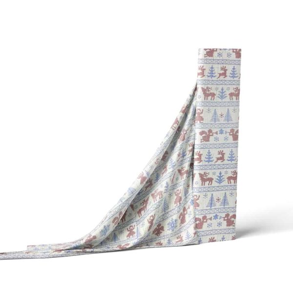 birlik1952 jakarlı 3 kat müslin three layer jaquard swaddle blanket baby crinkle krinkle muslin fabric cotton bedspread christmas noel deer snowflakes 4 gauze