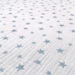 birlik1952 jakarlı 3 kat müslin three layer jaquard swaddle blanket baby crinkle krinkle muslin fabric cotton yıldız star blue