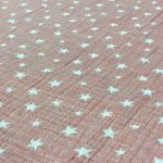 birlik1952 jakarlı 3 kat müslin three layer jaquard swaddle blanket baby crinkle krinkle muslin fabric cotton yıldız star pembe pink