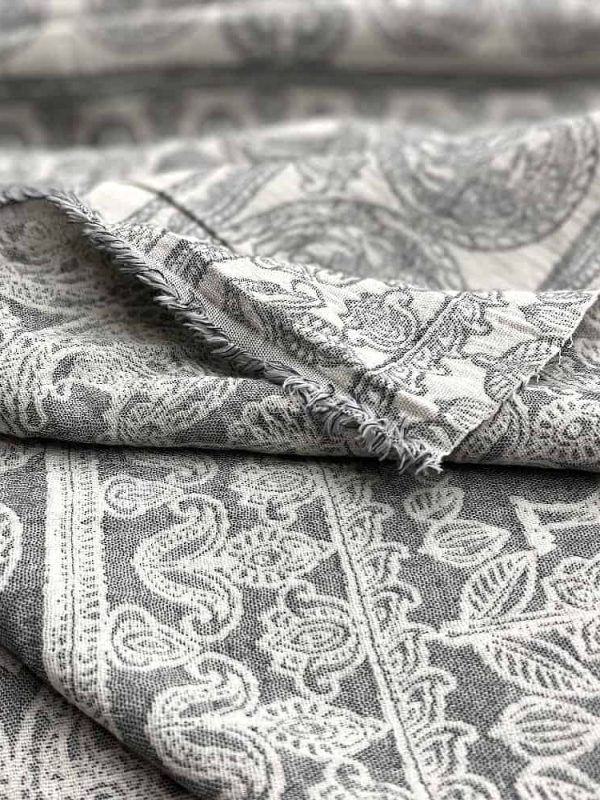 birlik1952 jakarlı 3 kat müslin three layer jaquard swaddle blanket baby crinkle krinkle muslin fabric cotton bedspread fil şal horoz rooster cotton fabric grey
