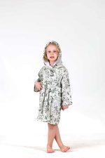 birlik1952 bebek çocuk dijital baskı digital print bornoz 2 kat gauze layer müslin muslin baby child bathrobe floral nakış emrodiery art