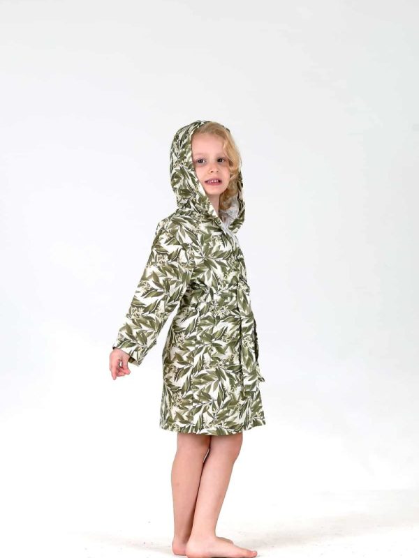 birlik1952 bebek çocuk dijital baskı digital print bornoz 2 kat gauze layer müslin muslin baby child bathrobe lemon bloosom limon çiçeği