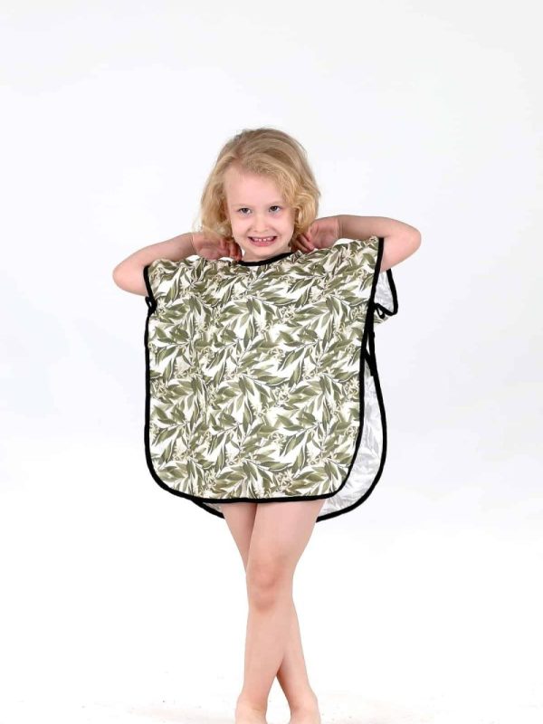 birlik1952 bebek çocuk dijital baskı digital print panço 2 kat gauze layer müslin muslin baby child bathrobe poncho lemon blossom limon