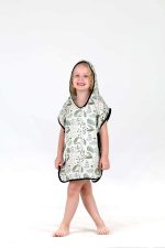 birlik1952 bebek çocuk dijital baskı digital print panço 2 kat gauze layer müslin muslin baby child bathrobe poncho keten nakış floral