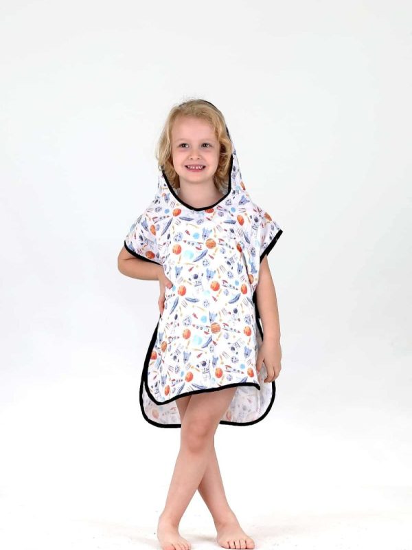 birlik1952 bebek çocuk dijital baskı digital print panço 2 kat gauze layer müslin muslin baby child bathrobe poncho astronot planet uzay