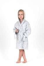 birlik1952 bebek çocuk jakarlı bornoz müslin 3 kat gauze muslin layer 4 kat crinkle krinkle jaquard baby child bathrobe dinozor dino mavi blue