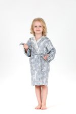 birlik1952 bebek çocuk jakarlı bornoz müslin 3 kat gauze muslin layer 4 kat crinkle krinkle jaquard baby child bathrobe lama mavi blue