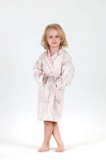 birlik1952 bebek çocuk jakarlı bornoz müslin 3 kat gauze muslin layer 4 kat crinkle krinkle jaquard baby child bathrobe lama pembe pink