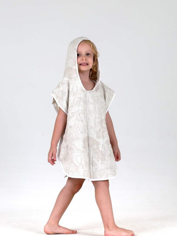 birlik1952 bebek çocuk jakarlı panço poncho pancho 3 kat gauze laer muslin müslin 4 kat crinkle krinkle jaquard baby child whosale company wild animals orman vizon bejie