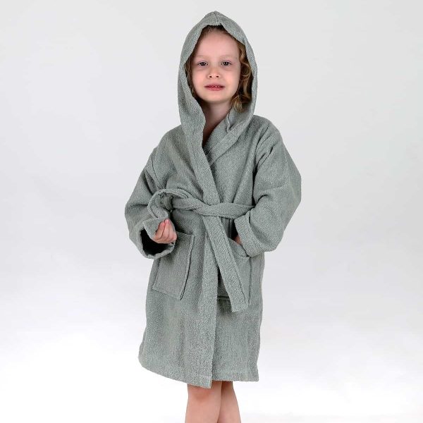 birlik1952 bebek çocuk müslin harvlu bornoz çift taraflı bathrobe towel turkish lunanino adaçayı yeşil green