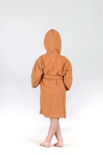 birlik1952 bebek çocuk müslin harvlu bornoz çift taraflı bathrobe towel turkish lunanino toprak