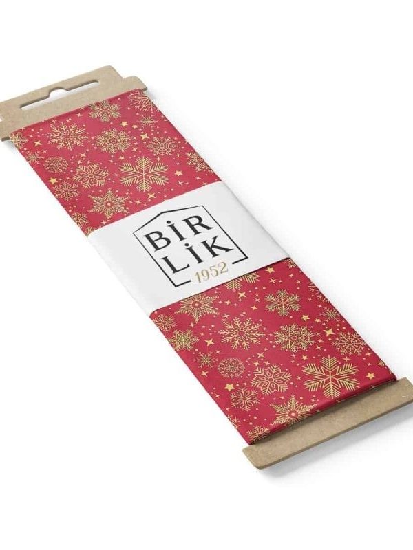 birlik1952 duck çok amaçlı dekoratif kumaş panama keteni fabric linen waterproof christmas yılbaşı desen kar tanesi snow flakes red kırmızı